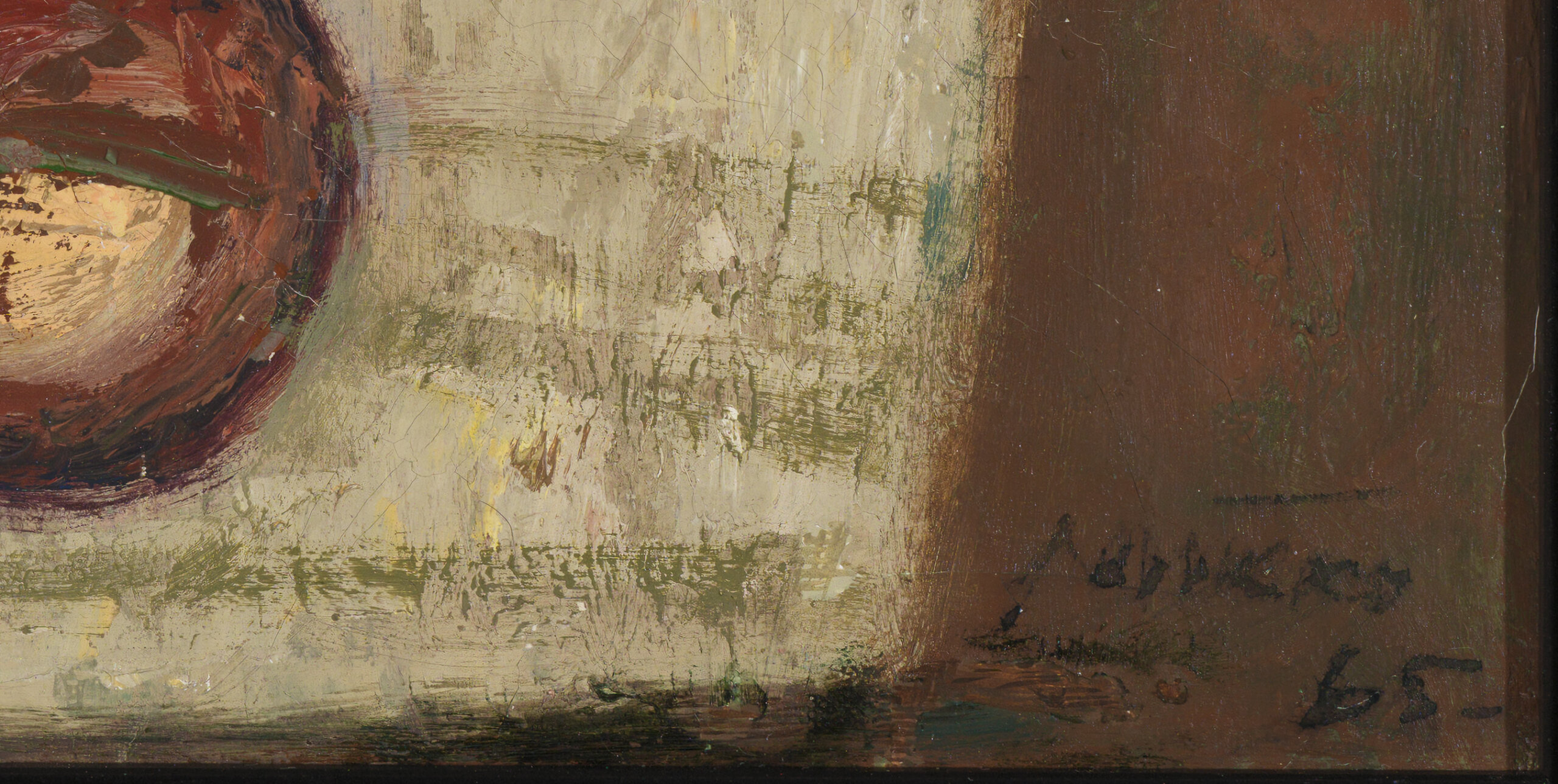 Lepo Mikko “Natüürmort ploomidega”, 1965. 38,5 x 46 cm.
