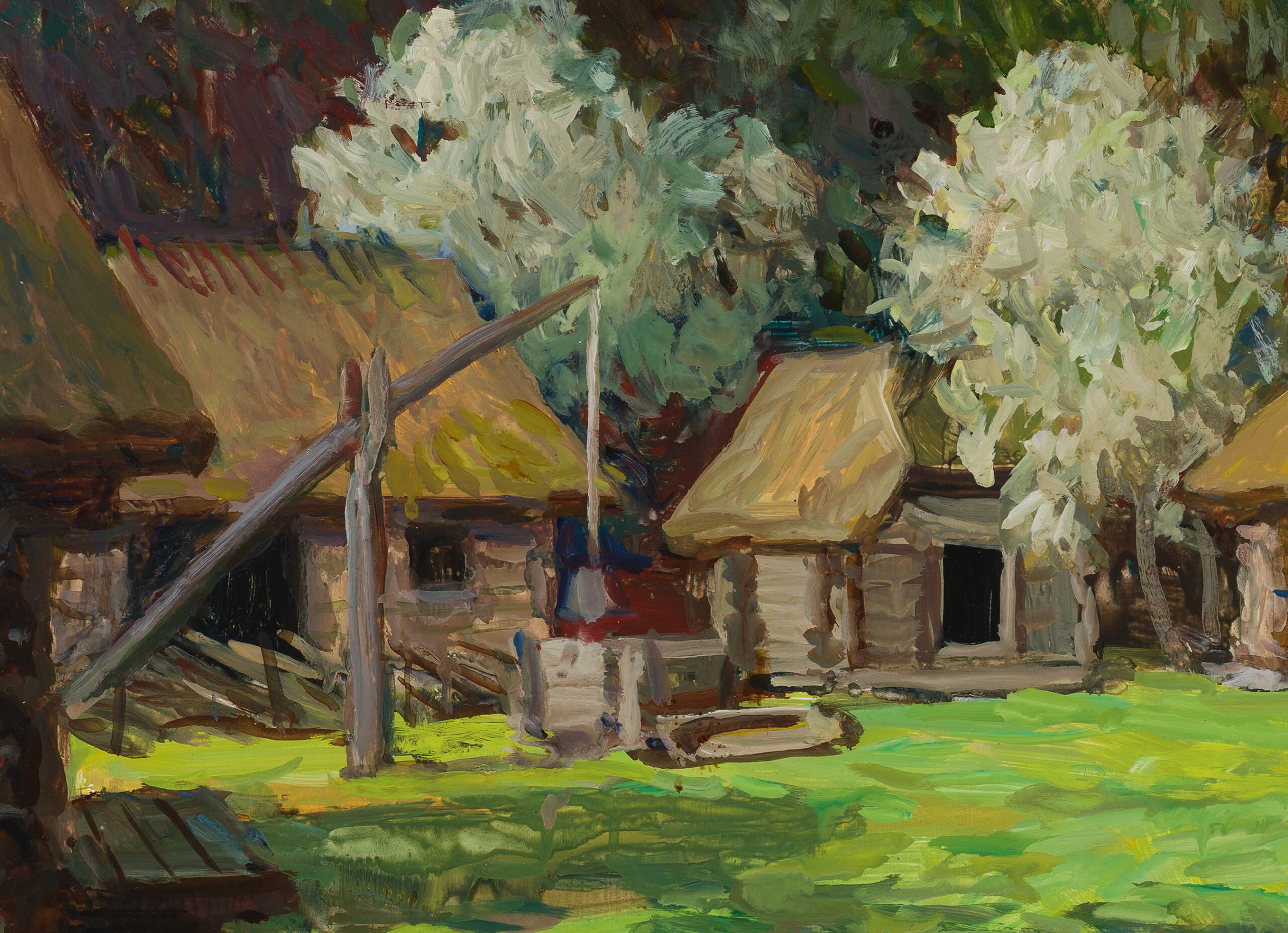 Märt Bormeister “Vana talu toomingatega”, 1984. 49,7 x 69 cm.