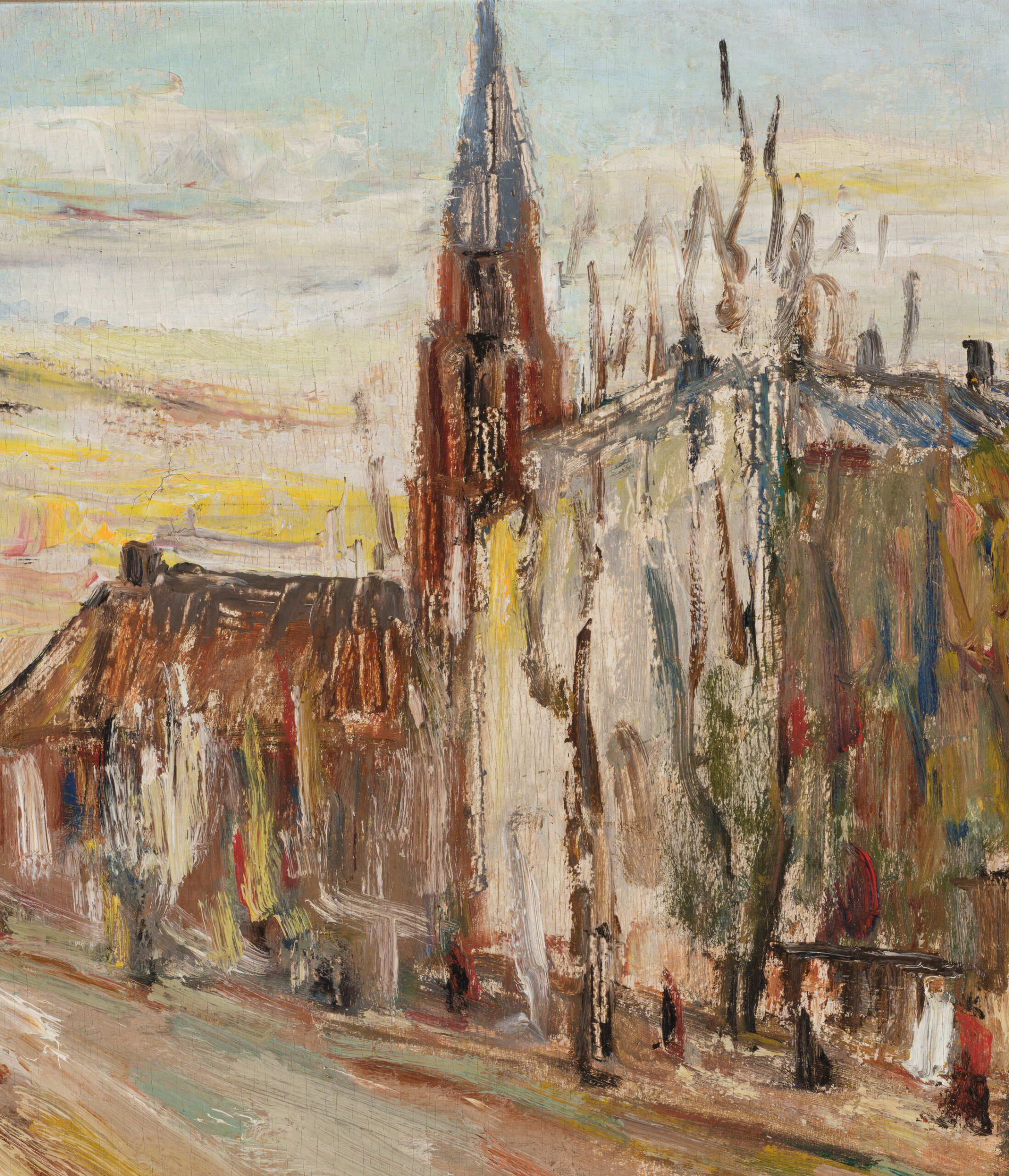 Rudolf Sepp “Riia tänav Pauluse kirikuga”, 1943. 40 x 55 cm.