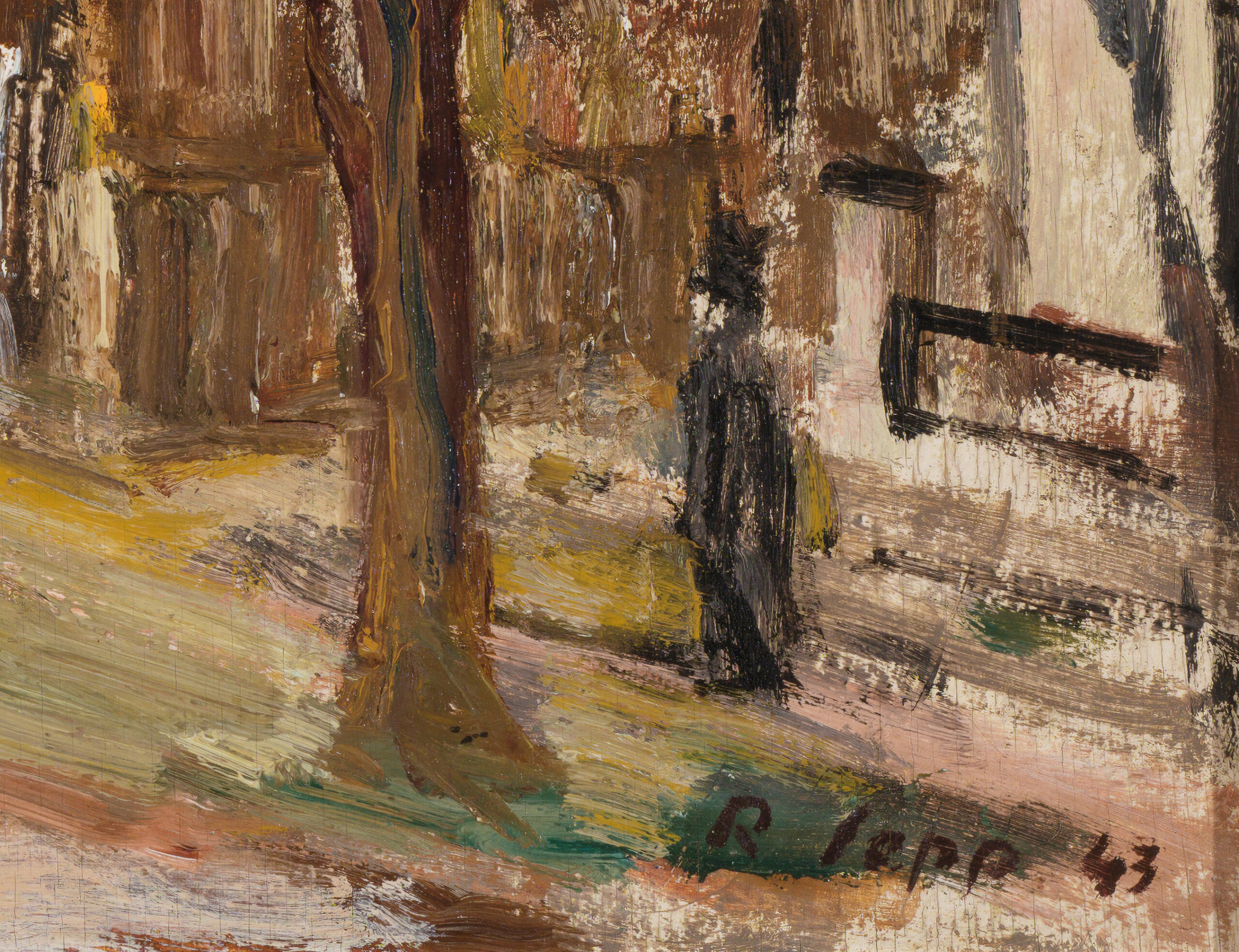 Rudolf Sepp “Riia tänav Pauluse kirikuga”, 1943. 40 x 55 cm.