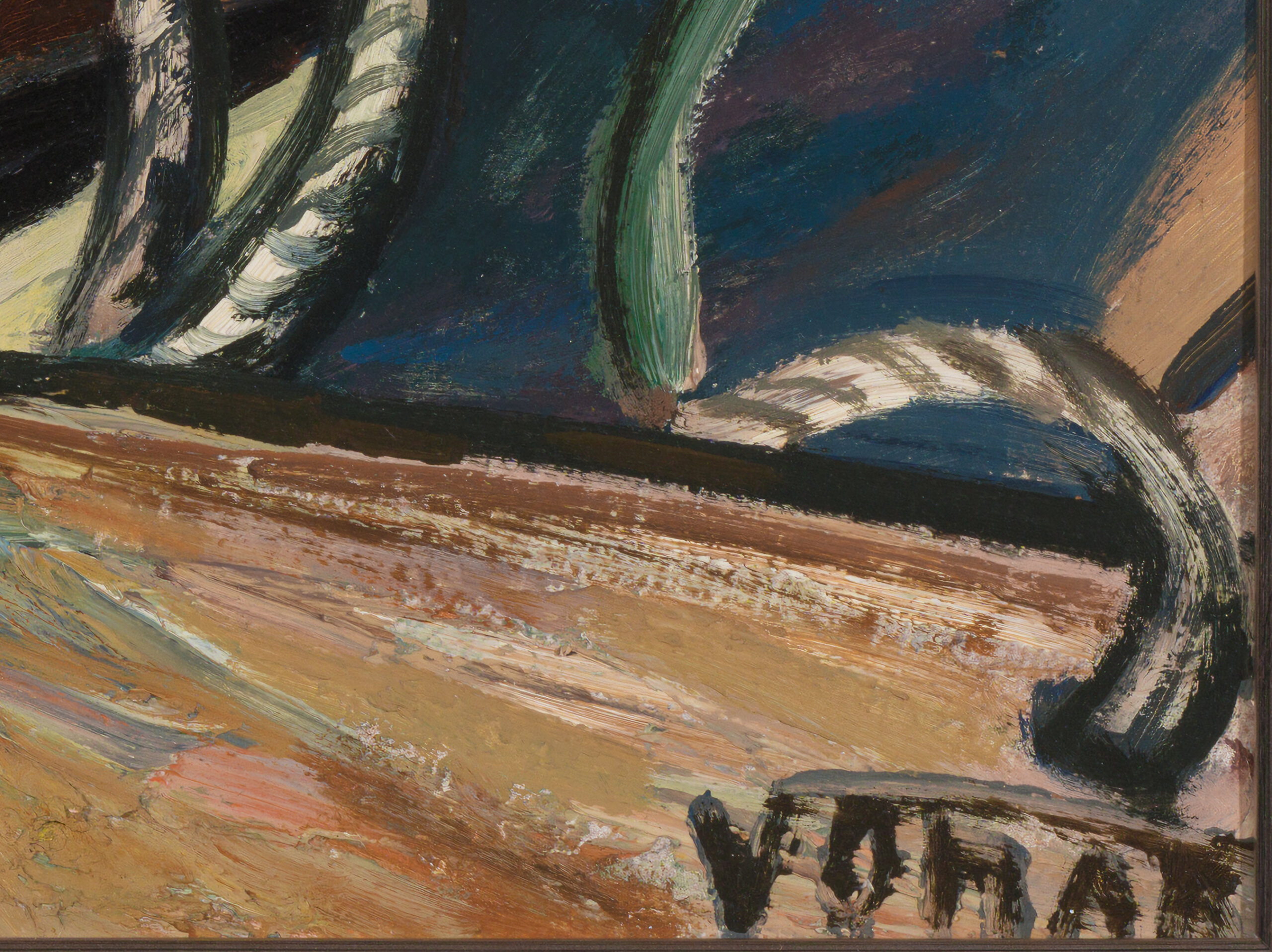 Valdur Ohakas “Õhtusöök sadamas”, 1964. 73 x 93 cm.