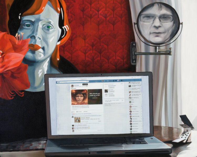 Mall Nukke “Kolm autoportreed langeva meteoriidiga”