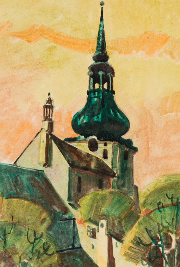 Aleksander Pilar “Toompea katused ja Toomkiriku barokk-kuppel”