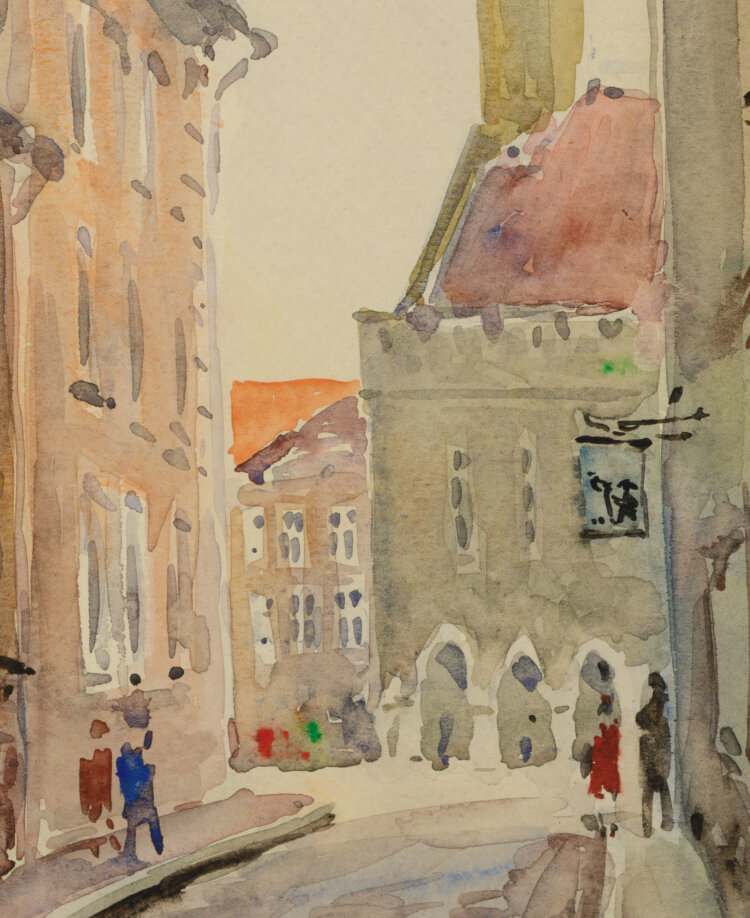 Karl Burman junior “Vana-Tallinn – Mündi tänav raekojaga”